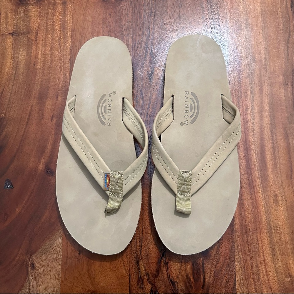 Men’s rainbow flip flops
